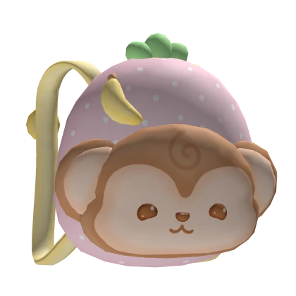 Pink strawberry monkey backpack 3.0
