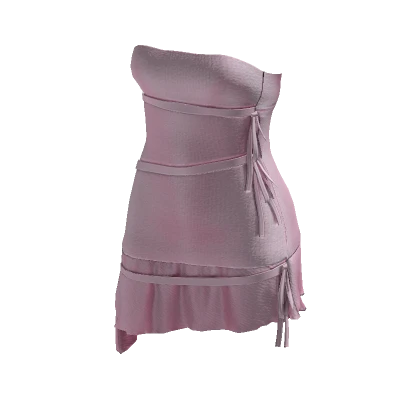 Y2K Ribbon Dress (Pink)