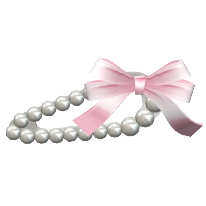 pink princess pearl satin ribbon barrette clips