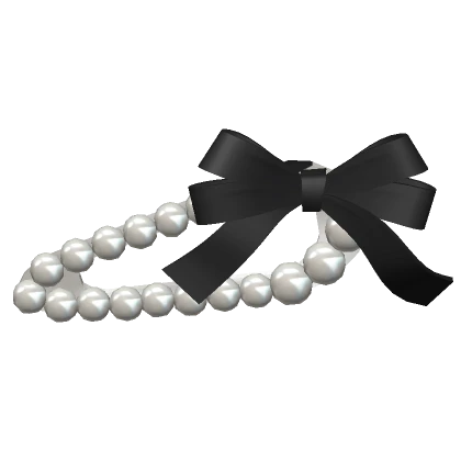 black princess pearl satin ribbon barrette clips