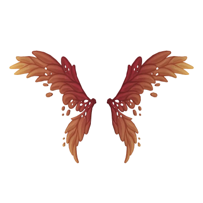 Autumn Orange Magical Fantasy Fire Fairy Wings