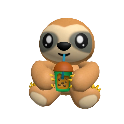 Cute Sloth with Boba Tea 🦥🧋