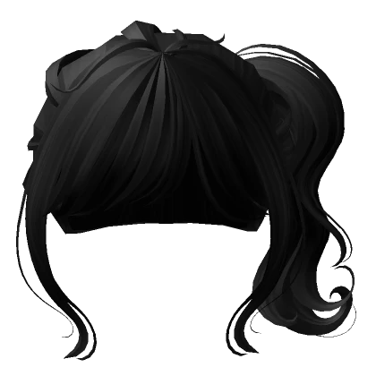 ♡ gyaru swoopty side pony black