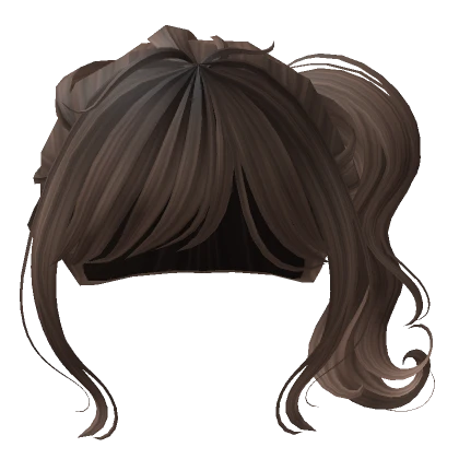 ♡ gyaru swoopty side pony brown