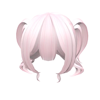 Rabbit Girl Wavy Pigtails - Baby Pink Hair