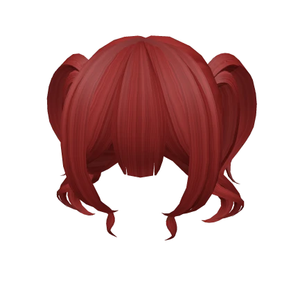 Rabbit Girl Wavy Pigtails - Red Hair