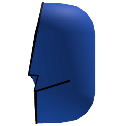 Abstract blue smiling side head