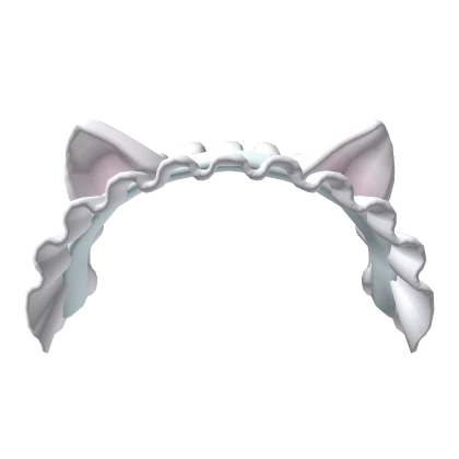 ୨୧ tiny littl maid headband with kitty ears - ˕ •マ