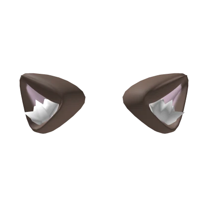 ୨୧ cutesy little excited cat ears in brown - ˕ •マ