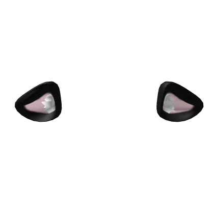 ୨୧ cutesy little droopy cat ears in black - ˕ •マ