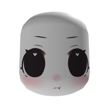 cute angry anime face mask 