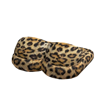 ♡ comfy leopard slippers