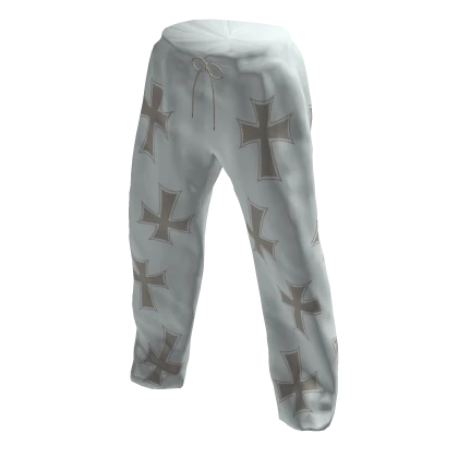 White Y2K Cross Pants