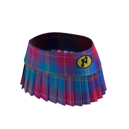 Trendy Pleated Wrap Skirt (neon plaid)