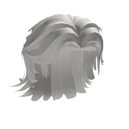 King Aelar I Messy Swept Back Hair in White