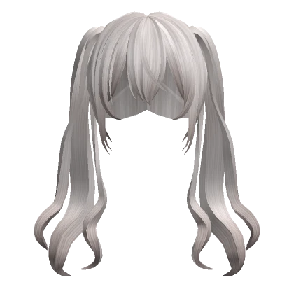 🍀Anime Long Flowy Pigtails (Silver)