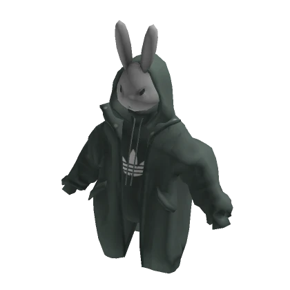 adidas Green Easter Hoodie with Bunny Head