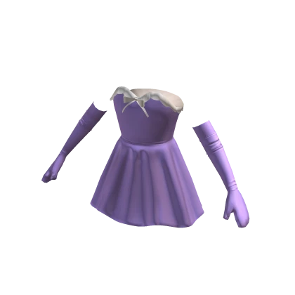 Purple Lacey Dress with Gloves