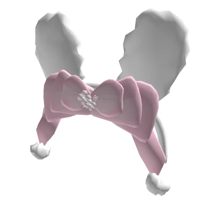✿ pink bow bunny ears headband cute kawaii
