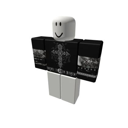 Black Shirt Cross Tattoo