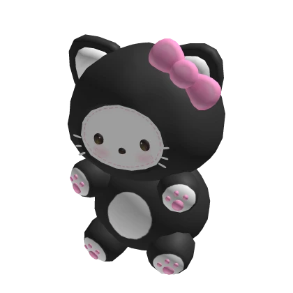 ♡ cute holdable baby kitty plushie (Black)