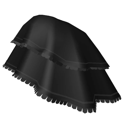 Black Train Ruffle Skirt 