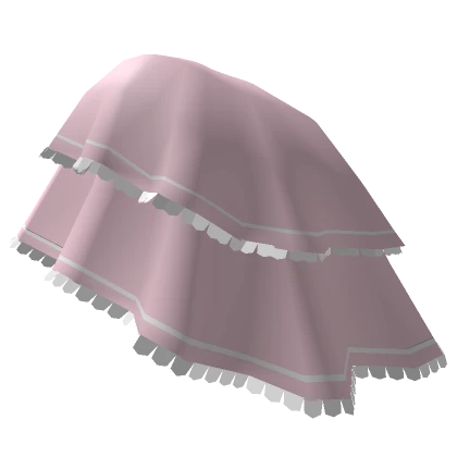 Pink White Train Ruffle Skirt 