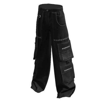 black y2k cargo pants