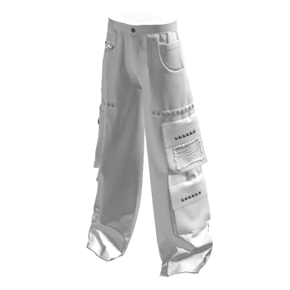 white y2k cargo pants