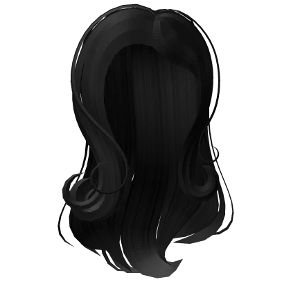  ♡ Shy Pony Styled Curled Hair Black