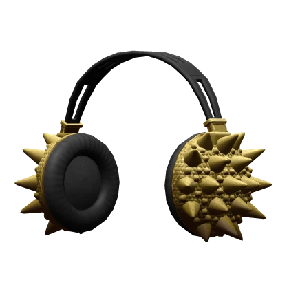 Gold grunge spikey headphones