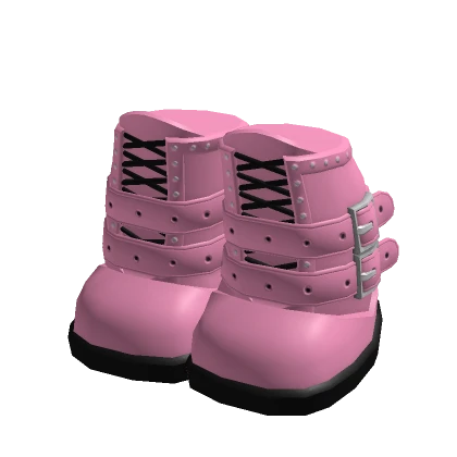 Chibi Doll Goth Boots - Pink