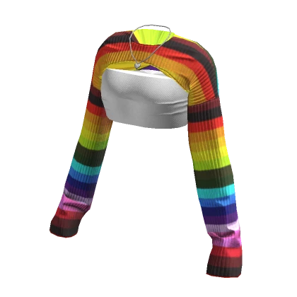 rainbow high cropped fit 