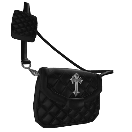 Black Chrome Heart Crossbody Bag [1.0]