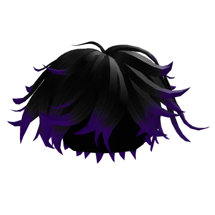 Black to Purple Fluffy Boy Hair