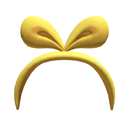 Big Anime Bow Headband - Yellow