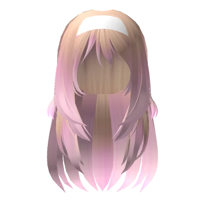 🍀Long Layered Headband Hair (Blonde/Pink)