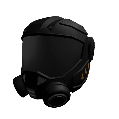 Black Futuristic military pilot helmet