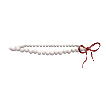 3.0 Pearl red bow belly chain