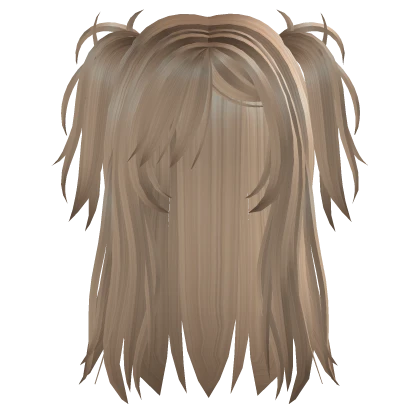 Blonde Large Emo With Medium Pigtails Hair