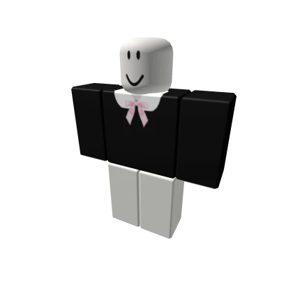black school jumper w pink bow