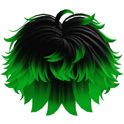 Black and Green Messy Hair