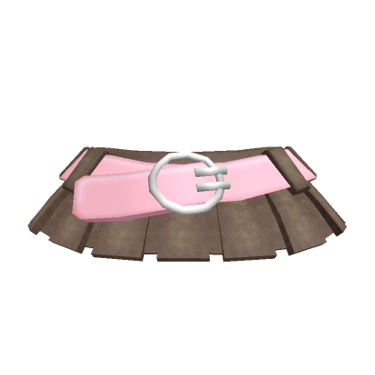 💟Chibi Doll Y2K  Denim preppy skirt Pink Belt