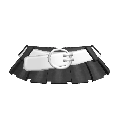 💟Chibi Doll Y2K  Denim preppy skirt white Belt