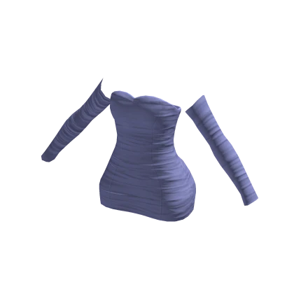 Blue Sleeves Tube Dress