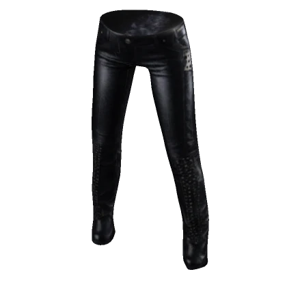 Stylish' Black Leather Pants