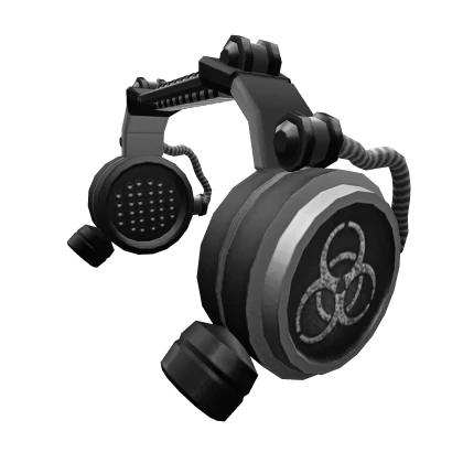 White / Silver biohazard headphones