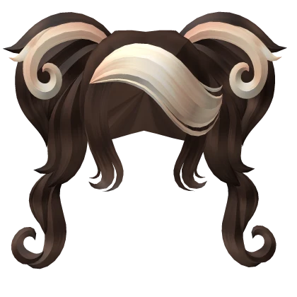 Brown and Blonde Swirly Pigtails