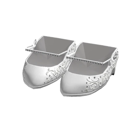 ✨ Princess White Heels R6 Shoes