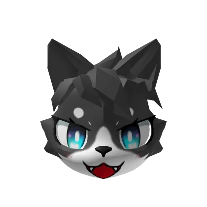 Grey Cat - (Happy Face)